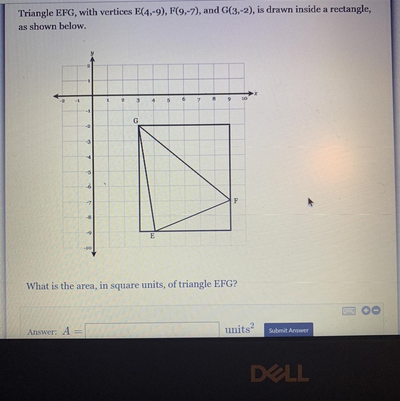 This is called Area of a triangle on a coordinate grid-example-1