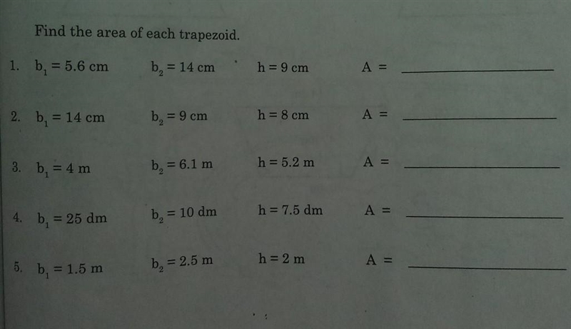 Find the area of each trapezoid.​-example-1