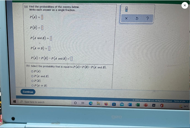 Find the probabilities of the events below. Write each answer as single fraction-example-3