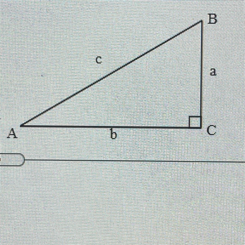 Find the angles and sides of the right triangle B = 70 degrees, b= 19ft. Please round-example-1