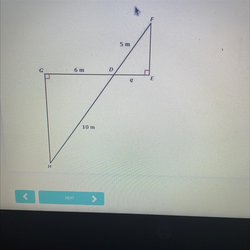 In the diagram given below, ADEFADGH.Find q.Type your result in the empty box provided-example-1