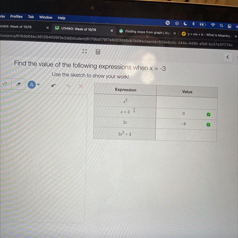 I need help solving the first expression that isn’t solved and the last one. I did-example-1