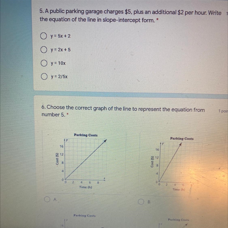 Need help with question number 5 but this question has 2 parts-example-1