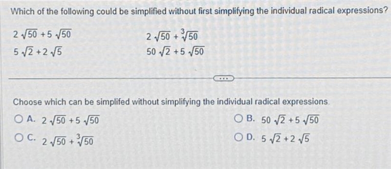 Solve the multiple choice problem below & select which answer is correct.-example-1