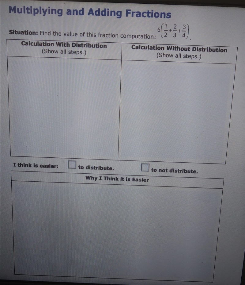 Multiplying and Adding Fractions 6 2 3 Situation: Find the value of this fraction-example-1