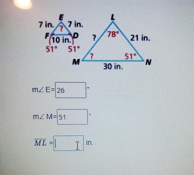 The figures in each pair are similar. Find the unknown measures.-example-1