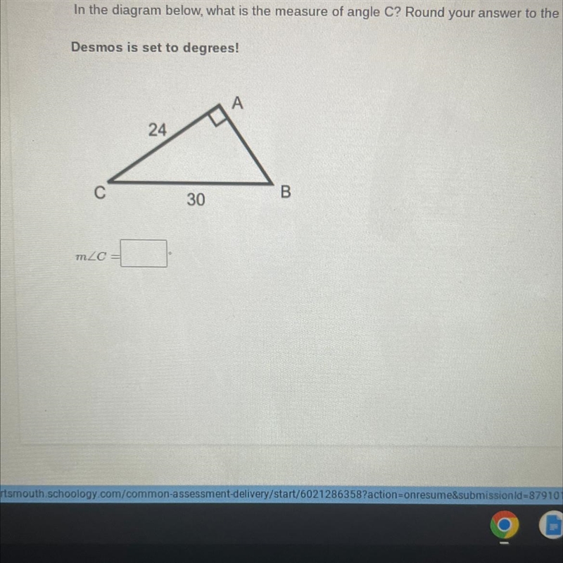 Could you help me find measure of angle c? rounded to nearest whole number-example-1