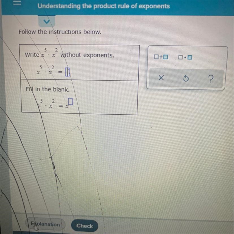 Follow the instructions below.5 2Writer ·x without exponents.+00.05 2X - XХ$Fių in-example-1