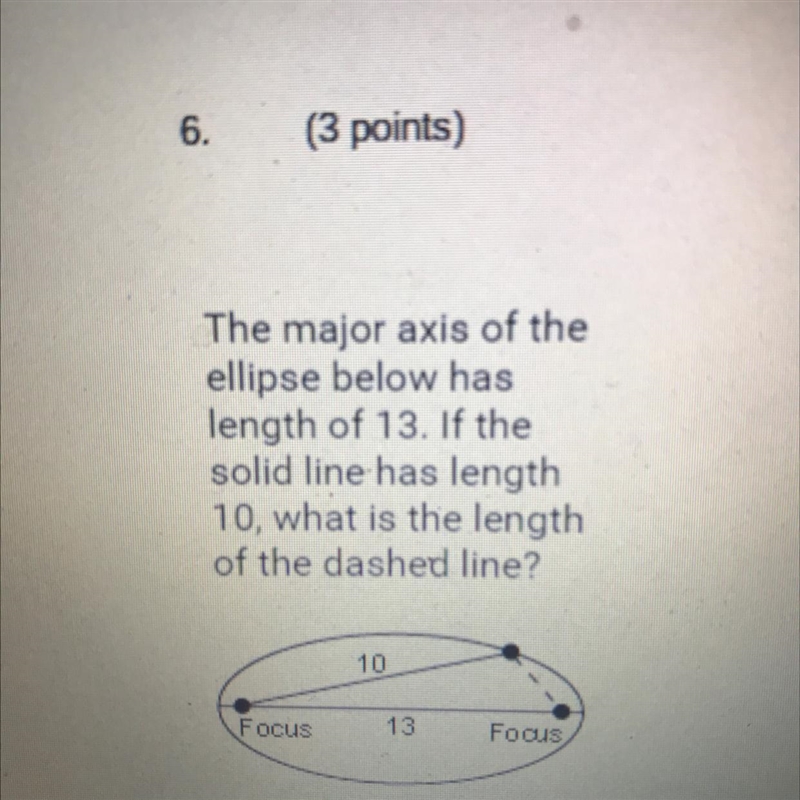 HELP I NEED TO SHOW MY WORK FOR THIS QUESTION!! The major axis of the ellipse below-example-1