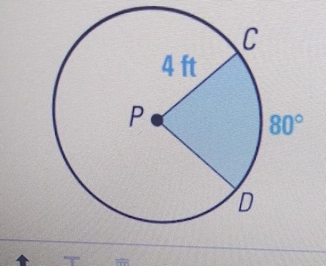 Find the area of the sector. be sure to show all your work.-example-1