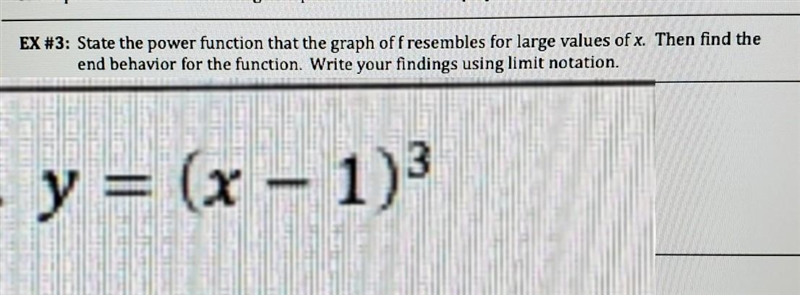 state the power function that the graph of f resembles for large values of x. then-example-1