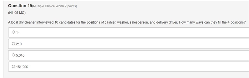 A local dry cleaner interviewed 10 candidates for the positions of cashier, washer-example-1