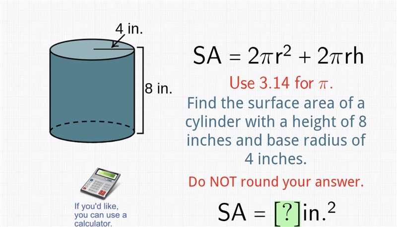 Find the surface area of the cylinder (I've been crying for 3 days because I can't-example-1