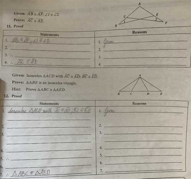 Someone help pls, its urgent! ASAP!!! (Geometry) “Complete the proofs”-example-1