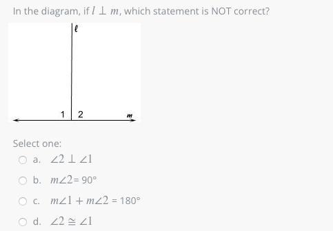 In the diagram, if ⊥l⊥m, which statement is NOT correct?-example-1