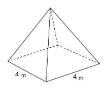 Some of the dimensions of a square pyramid are shown in the diagram. The height of-example-1