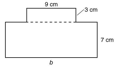 The area of the following composite figure is 125 square centimeters. What is the-example-1