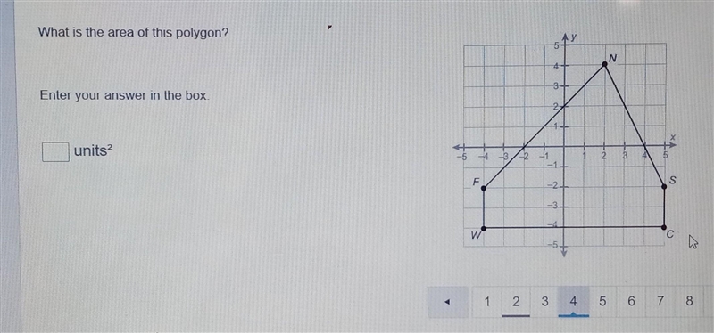 What is the area of this polygon? Enter your answer in the box. units? ​-example-1