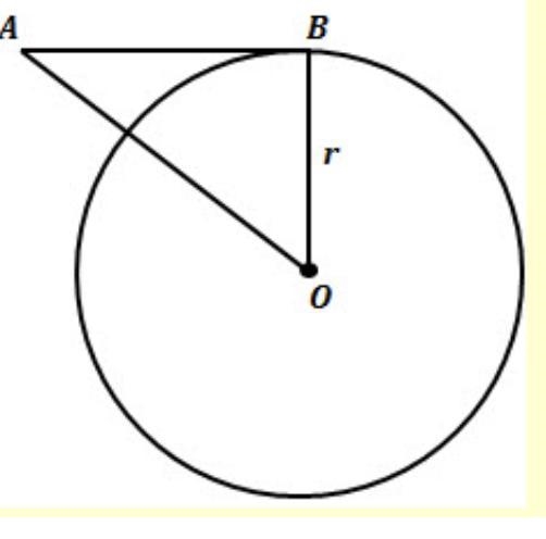 1 AB is tangent to circle O at B. The diagram is not drawn to scale. If AB=12 nd AO-example-1