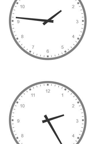 Look at the time on the following clocks How much time has passed between the first-example-1