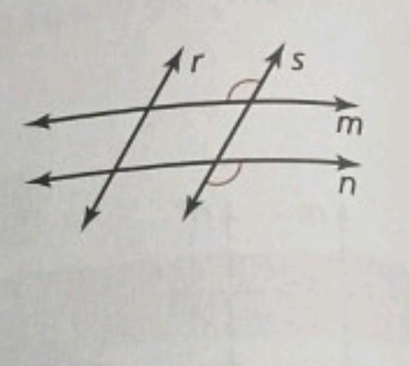 Is m parallel to n. if so what theorem can you use. ​-example-1