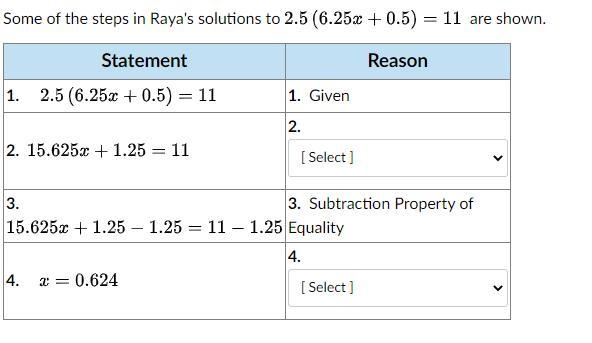 Some of the steps in Raya's solutions are shown.-example-1