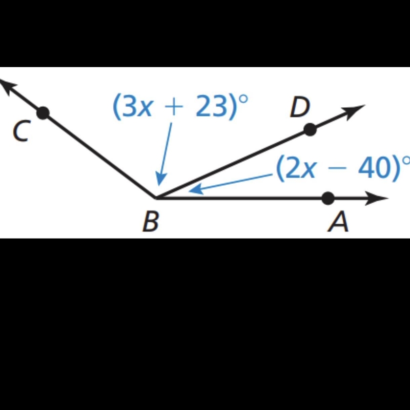 Given that m∠ABC = 143°, find m∠ABD and m∠DBC.-example-1