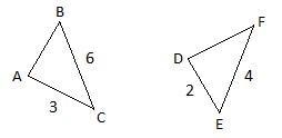 From the diagram below, given the side lengths marked, and if we know that < C-example-1