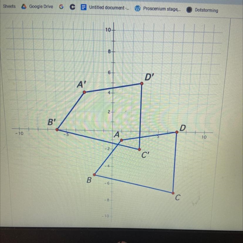 Which correctly describes the transformation applied to the image of Quadrilateral-example-1