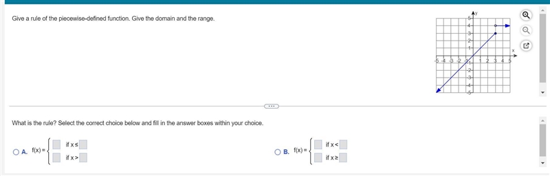 Can someone help with this piecewise lesson, I need domain & range!-example-1