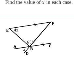 Find the value of x in each case.-example-1