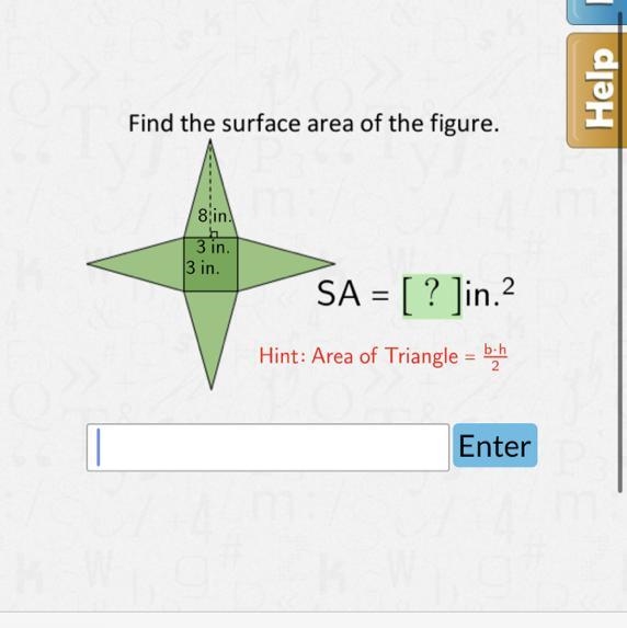 Find the surface area of this figure.-example-1