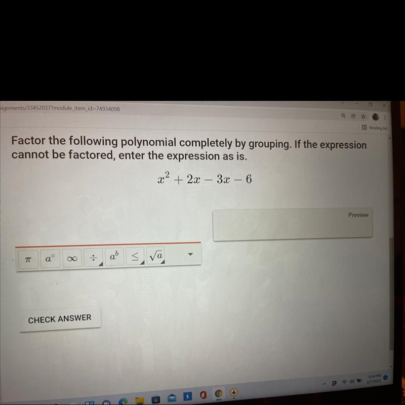 Factor the following polynomial completely by grouping. If the expression cannot be-example-1