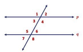 What is the value of x if m ∠ 5 = 10x + 5 and m ∠ 3 = 8x - 5-example-1