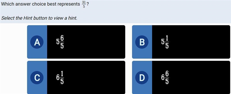 Which answer choice best represents 31 ? ------ 5-example-1