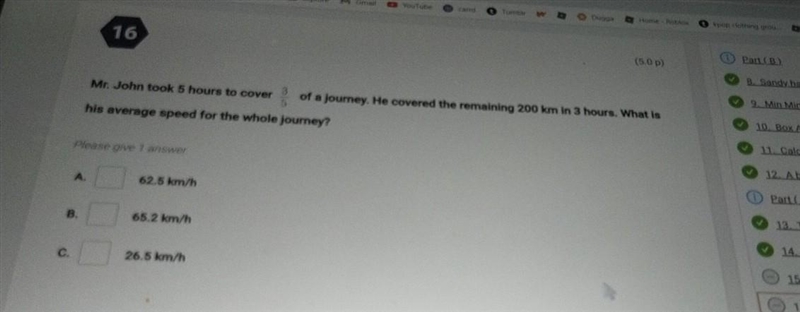 Mr. John took 5 hours to cover 3/5 of a journey. He covered the remaining 200 km in-example-1