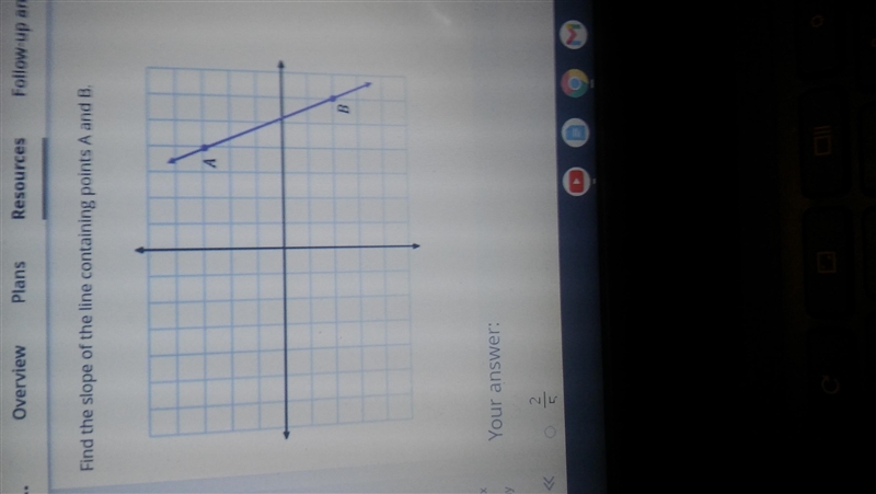 Find the slope of the line containing points A and B-example-1