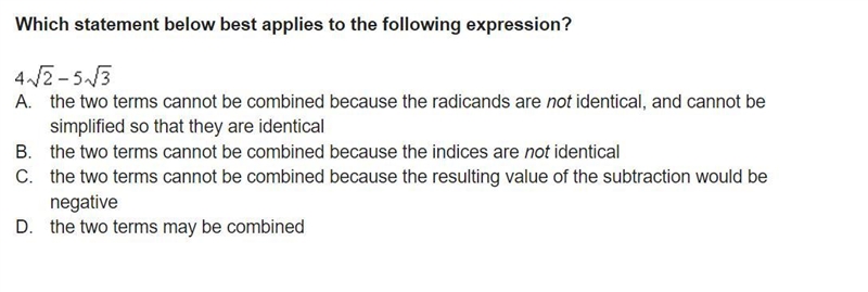 Which statement below best applies to the following expression?-example-1