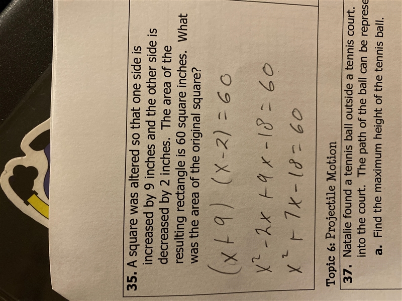 What is the area of the original square-example-1