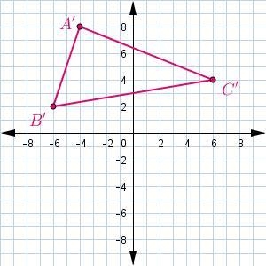 Triangle ABC is dilated by a scale factor of 2 with a center of dilation at the origin-example-4