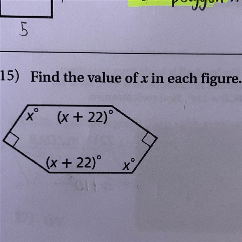 Find the value of x in each figure-example-1