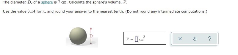 Volume of a sphere please help-example-1