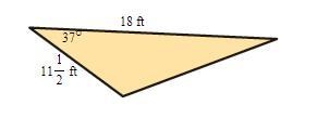 Find the area of the triangle at the right. Round to the nearest tenth as needed.-example-1