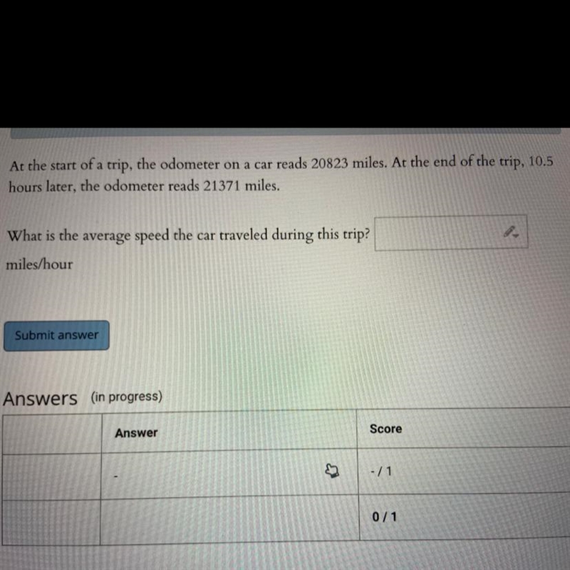 What is the average speed of the car travel during this trip?-example-1