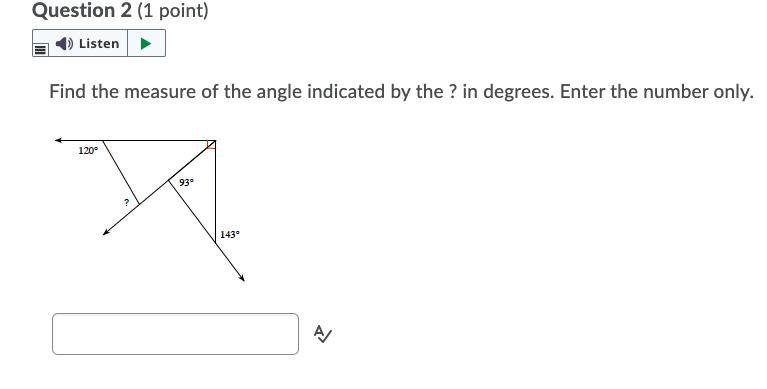 I do not need an explanation, just a simple angle number!-example-1