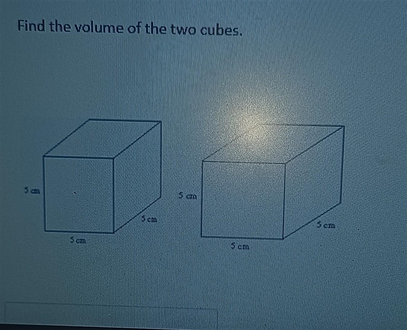 Find the volume of the two cubes ​-example-1