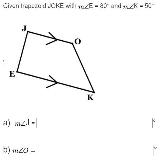 Given Trapezoid JOKE with m-example-1