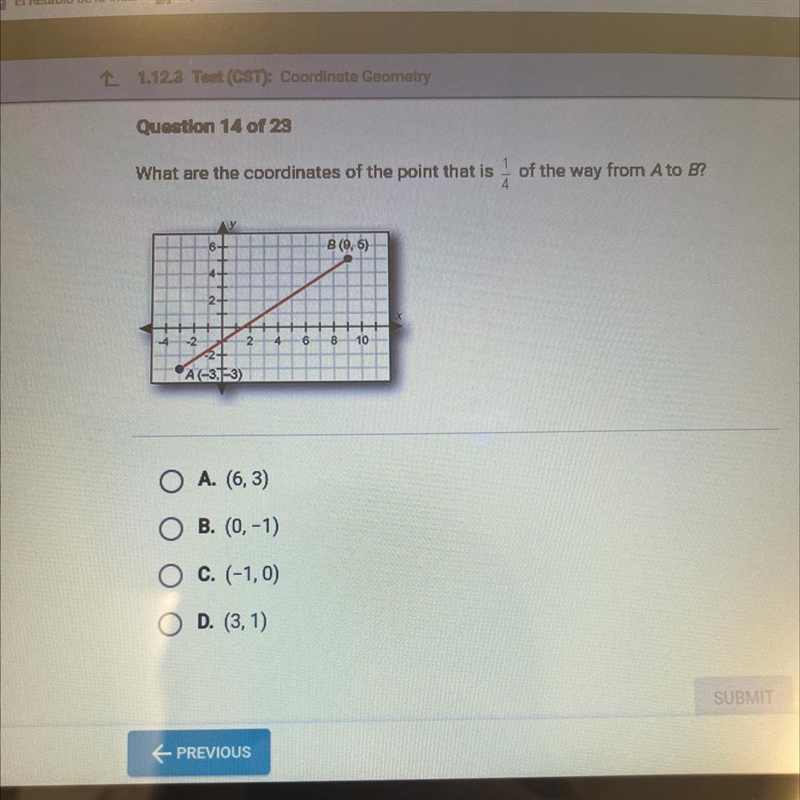 What are the coordinates of the point that is of the way from A to B?-example-1