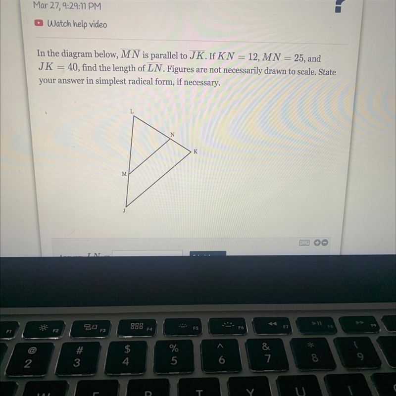 What is LN equal to?-example-1