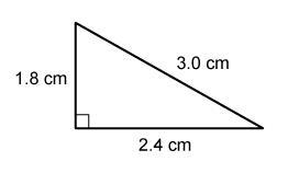 Find the area of the following triangle. Show each of the math steps that you use-example-1